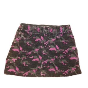 Pink and black camo mini skirt